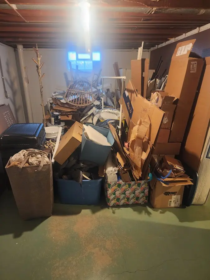 Roll-off dumpster container at job site for 15 Yard Dumpster Rental in Maryland Heights